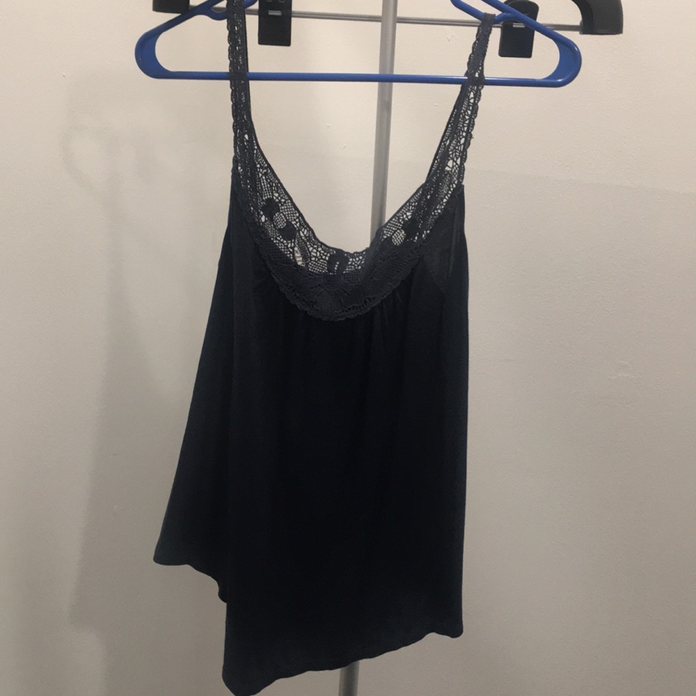 Blue tank top. American eagle
